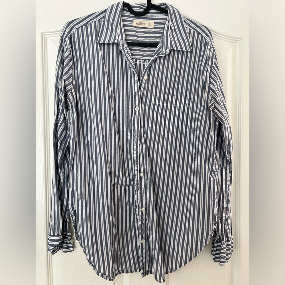 Holster Blue Striped Shirt Womens Size S